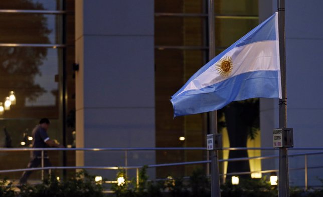An Argentine flag that was posted after prosecutor Alberto Nisman was found dead