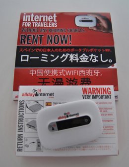 Servicio de alquiler de wifi para turistas