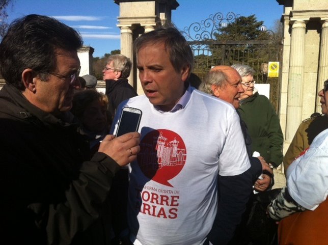 Antonio Miguel Carmona, en la concentración de la Quinta de Torre Arias