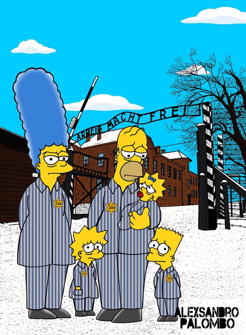 Los Simpson En Un Campo De Concentracion Por El 70 Aniversario De La Liberacion De Auschwitz
