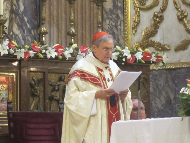 El cardenal arzobispo de Barcelona, Lluís Martínez Sistach, en la Mercè