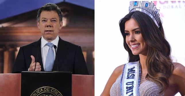 Juan Manuel Santos felicita a Paulina Vega, nueva Miss Universo 