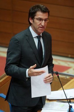 Alberto Núñez Feijoo en el Parlamento gallego