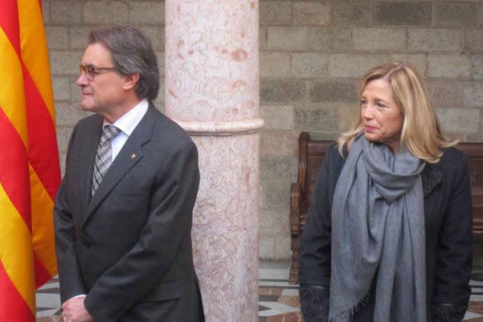 El presidente catalán, Artur Mas, y la vicepresidenta, Joana Ortega
