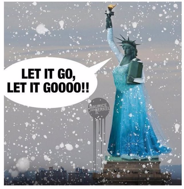 Let it go, nieve en Estados Unidos