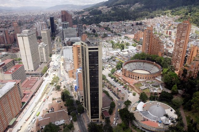 Bogotá  (Vista del centro de la Ciudad desde la Torre de Colpatria)