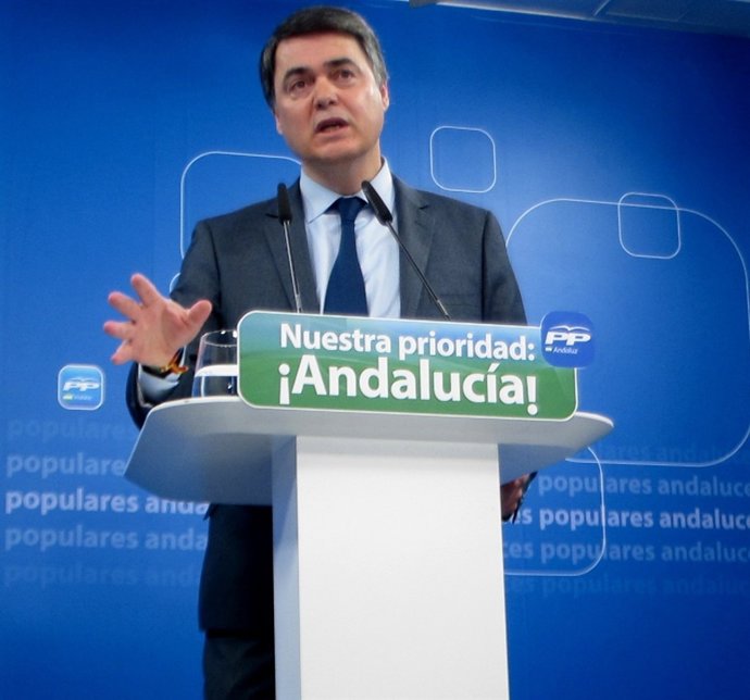 El portavoz del PP-A en el Parlamento, Carlos Rojas