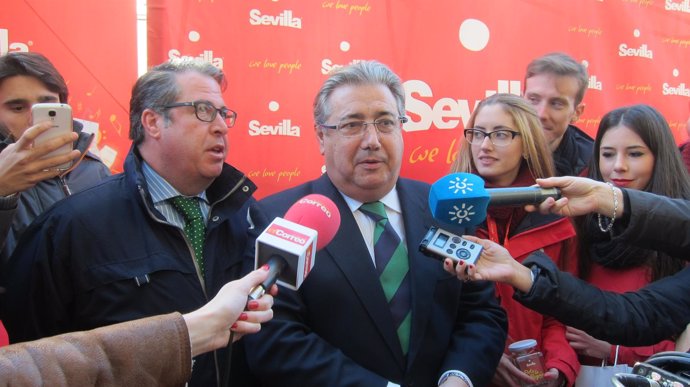 El alcalde de Sevilla, Juan Ignacio Zoido, en un acto previo a Fitur