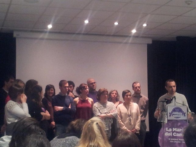 Luis Alegre, durante la presentaciónd de su candidatura