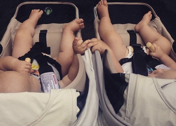 Los mellizos de Elsa Pataky y su imagen más tierna: Siempre juntos