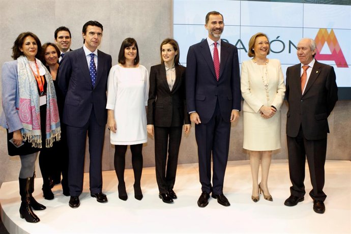 Los Reyes en el stand de Aragón