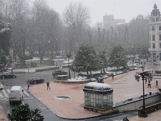 Nieve en Oviedo