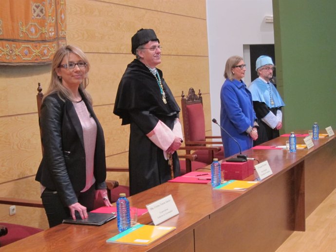 Cristina Teniente en el acto de Santo Tomás de Aquino