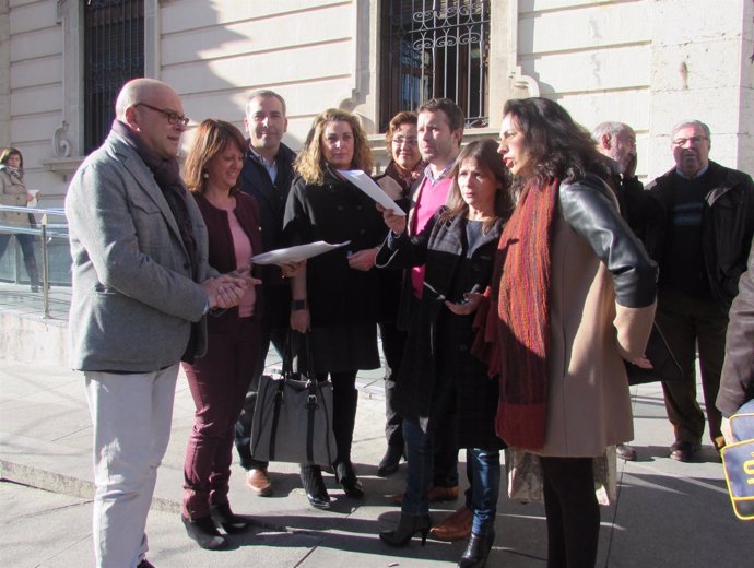 Representantes del PSOE de Jaén, este miércoles