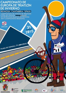 Cartel del Campeonato de Europa de Triatlón de Invierno