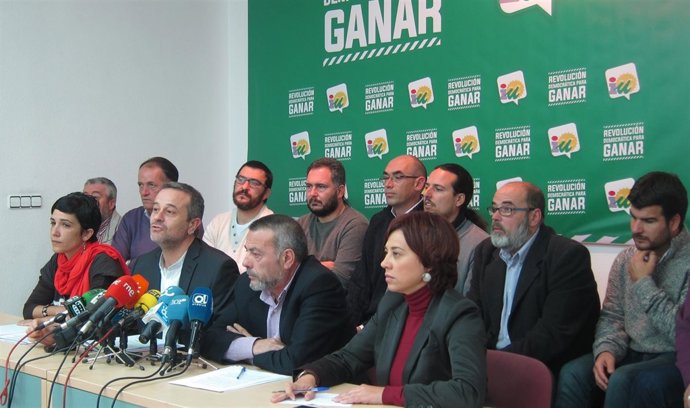 José Antonio Castro y otros dirigentes de IU Málaga