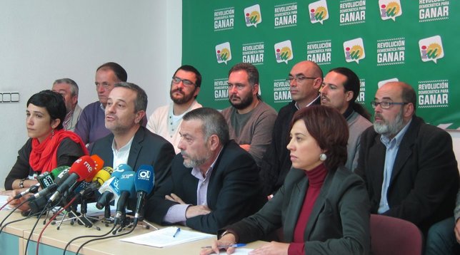 José Antonio Castro y otros dirigentes de IU Málaga