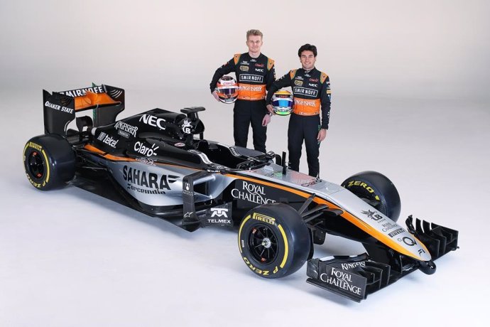 Sergio Pérez y Niko Huelkenberg con el nuevo Force India