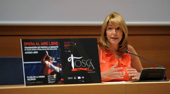 Trini Miró en una imagen de archivo presentando 'Tosca' para Viva Europa