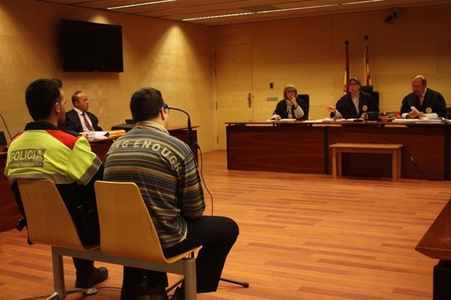 El acusado Josep.C.E en su declaración ante el juez en la Audiencia de Girona