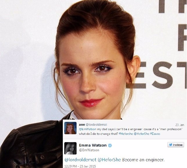 Emma Watson sorprende en Twitter