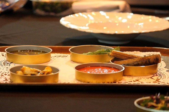Algunos de los platos elaborados por Barreiro y Vázquez hoy en Fitur
