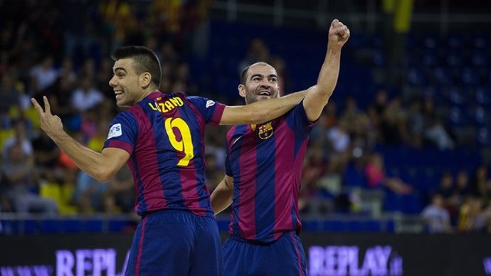 Sergio Lozano y Wilde celebrando uno de sus goles.