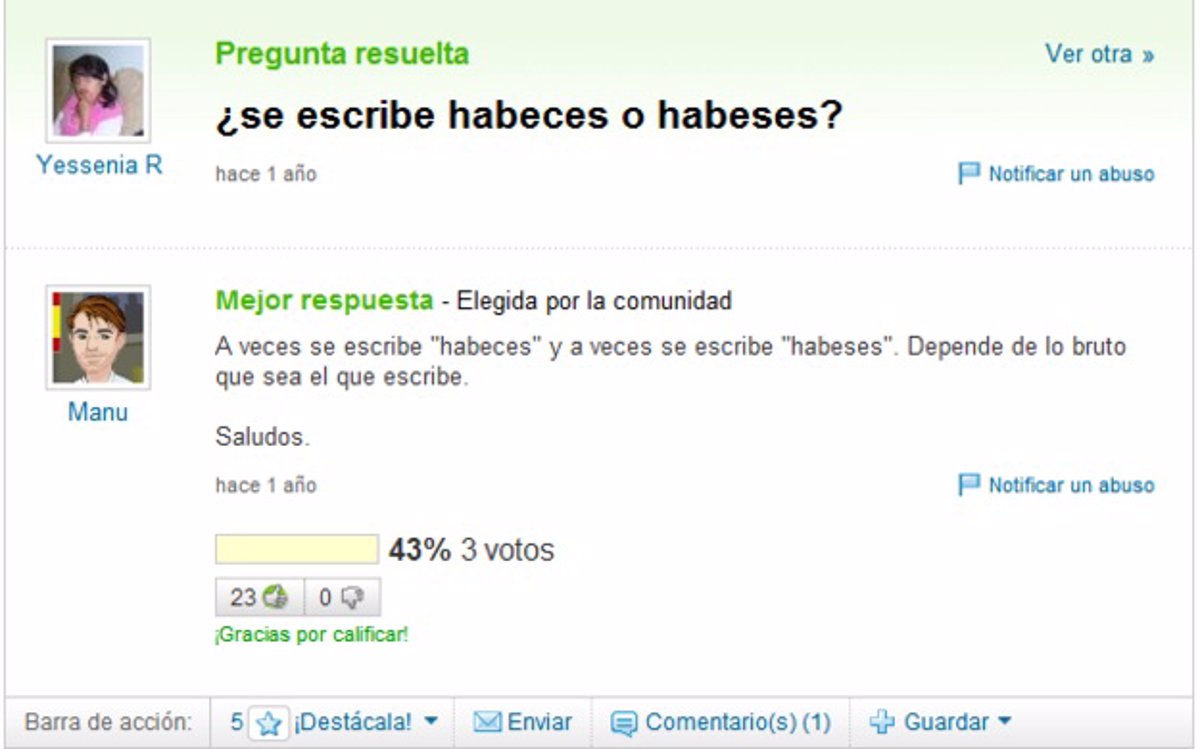 Las mejores respuestas de Yahoo 3#