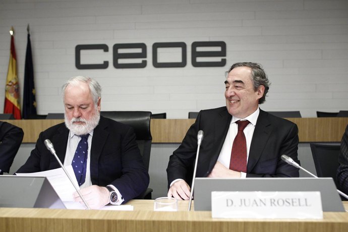 Miguel Arias Cañete y Juan Rosell