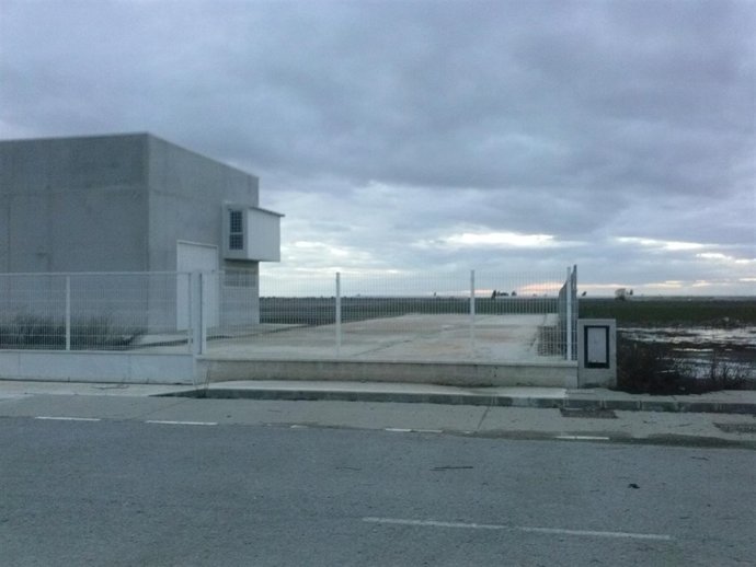 La nave instalada por el Ayuntamiento de Lebrija