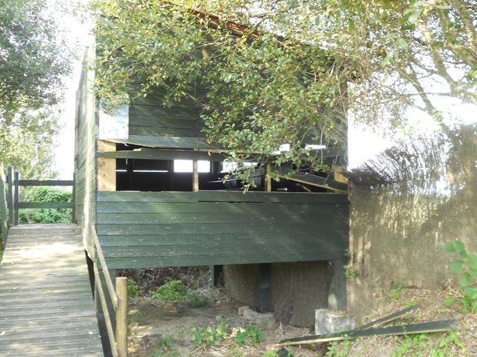 Desperfectos en las instalaciones de la Marisma de Alday