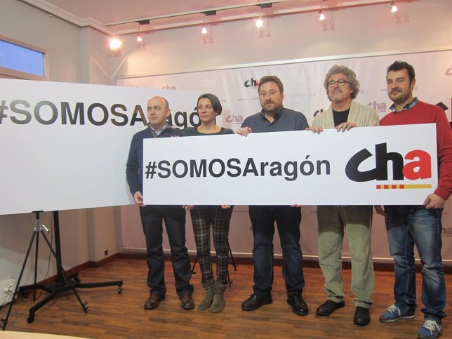 Presentación del lema '#SOMOSAragón' de CHA.