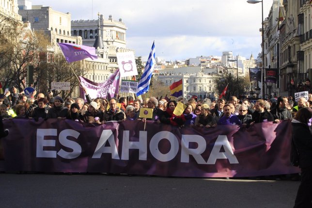 Manifestación 'Marcha por el Cambio' de Podemos en Madrid