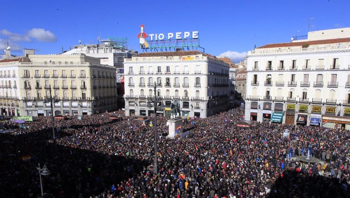Manifestación 'Marcha por el cambio' de Podemos en Madrid