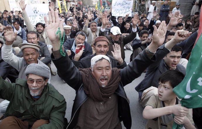 Manifestantes chiíes en Pakistán