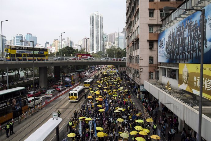 Nueva protesta de Occupy Central en Hong Kong, 2015