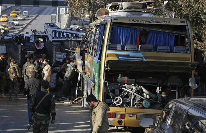 Atentado contra un autobús en Damasco