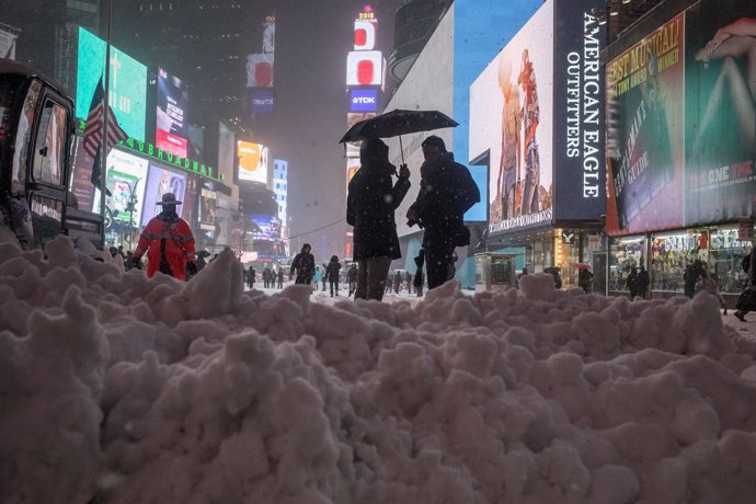Tormenta de Nieve en Times Square, Nueva York