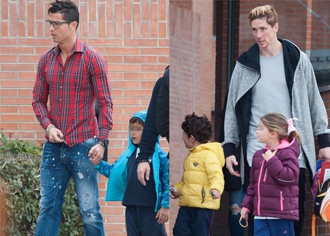 Cristinao Ronaldo y Fernando Torres unos padrazos fuera el campo 