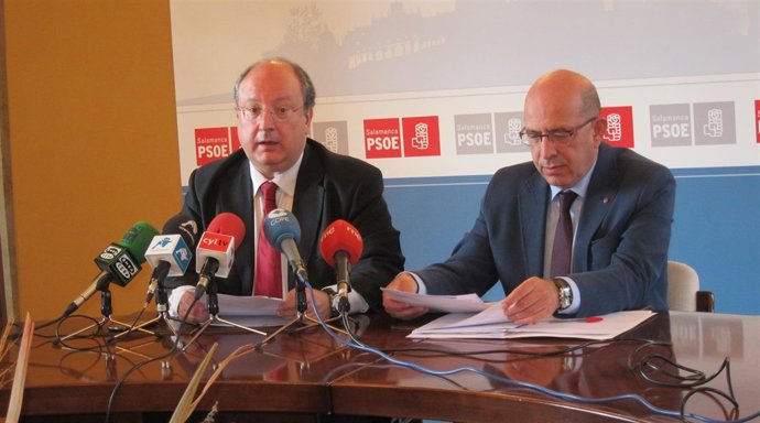 Los socialistas Enrique Cabero y Arturo Ferreras en Salamanca
