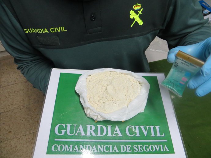 Droga intervenida en Segovia.