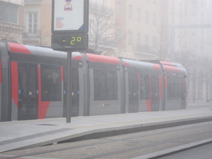 Termómetro, frío, niebla.