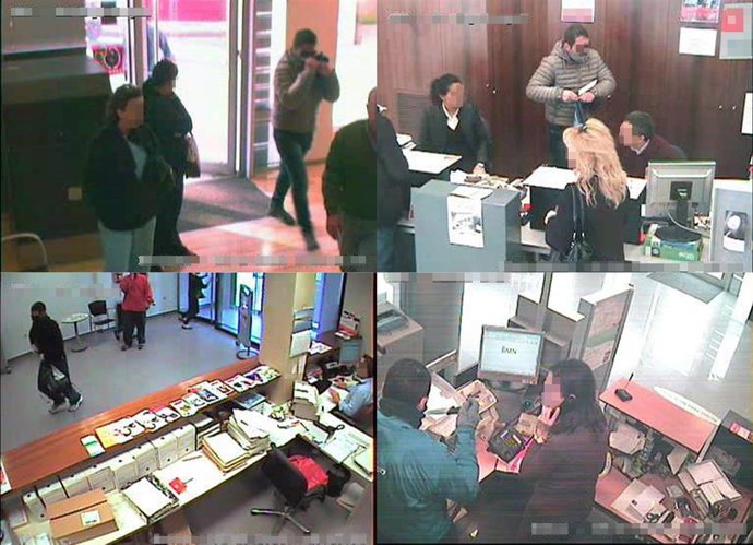 Imagen de los atracadores en plena acción