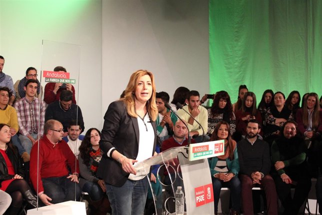 La presidenta de la Junta, Susana Díaz, en Huelva. 