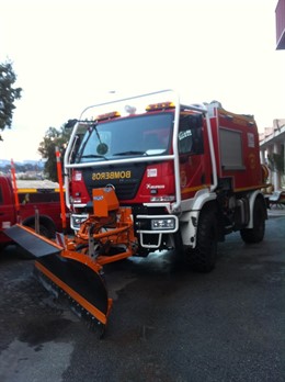 Bomberos de Guadix preparados para la nieve