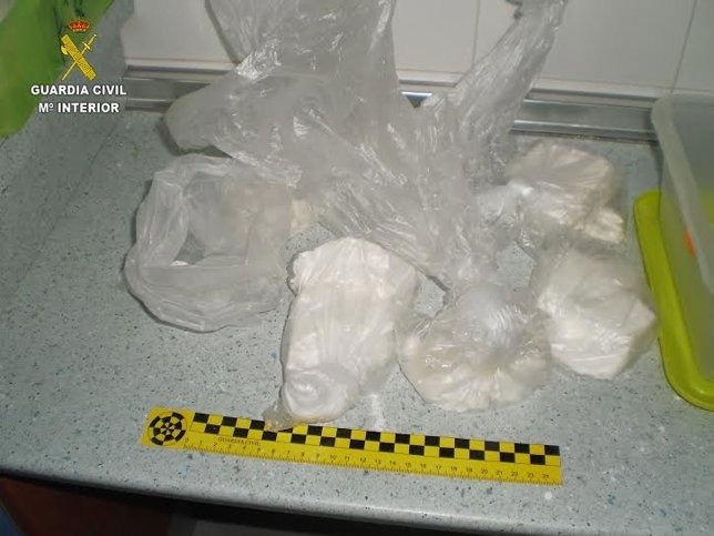 Cocaína intervenida en un laboratorio en Huelva.