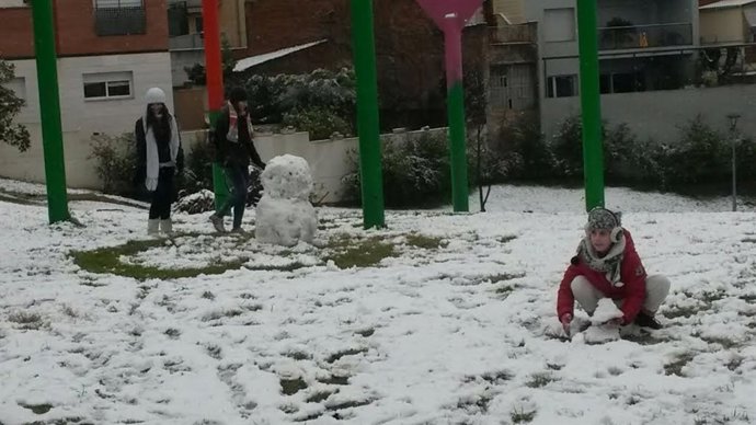 Temporal de nieve en Terrassa, Catalunya