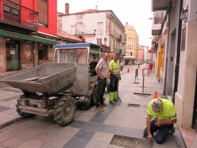 Obras en calles de Torrelavegas