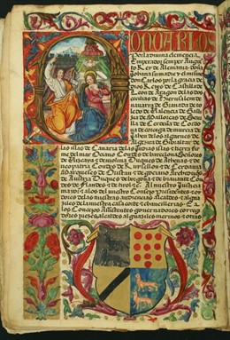 Pergamino miniado de 1536 conservado en el Archivo Histórico Provincial