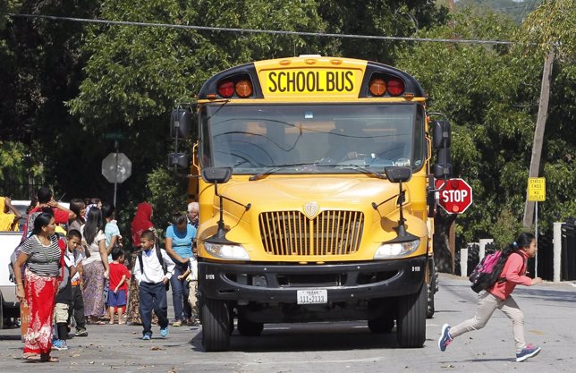 Autobus escolar en Dallas, Estados Unidos